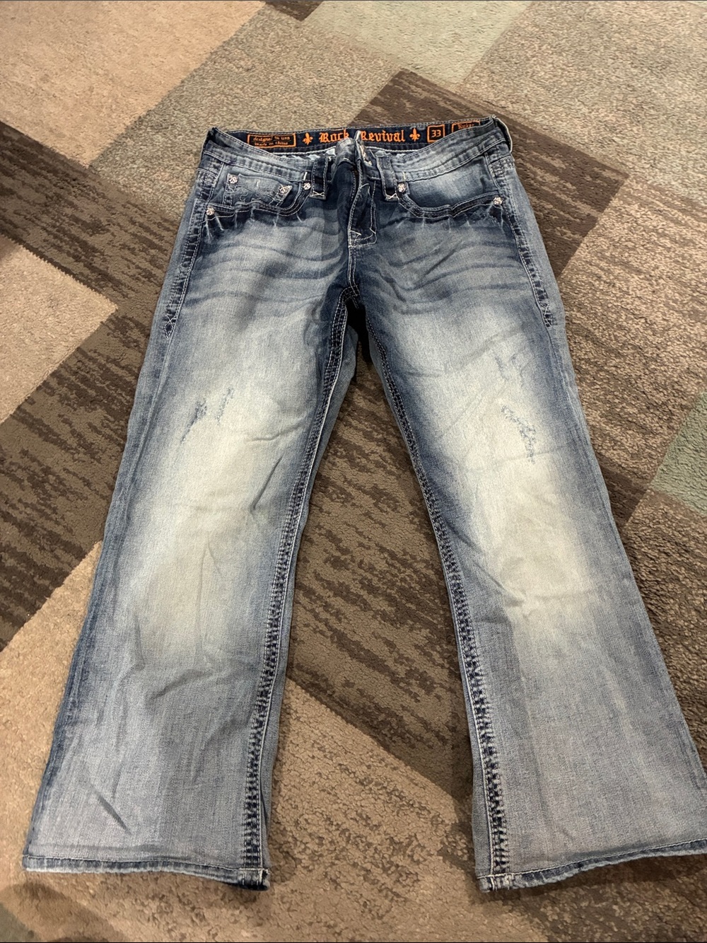 Rock Revival Ryker Men's Light Wash Bootcut Jeans